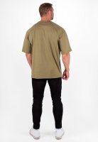 Oversized T-Shirt Herren Logoschriftzug 22RS033A Khaki XL