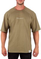 Oversized T-Shirt Herren Logoschriftzug 22RS033A Khaki XL