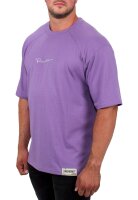 Oversized T-Shirt Herren Logoschriftzug 22RS033A Light Purple M