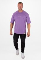 Oversized T-Shirt Herren Logoschriftzug 22RS033A Light Purple XXL